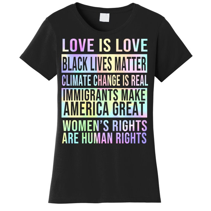 Love Is Love Black Lives Matter Women's T-Shirt