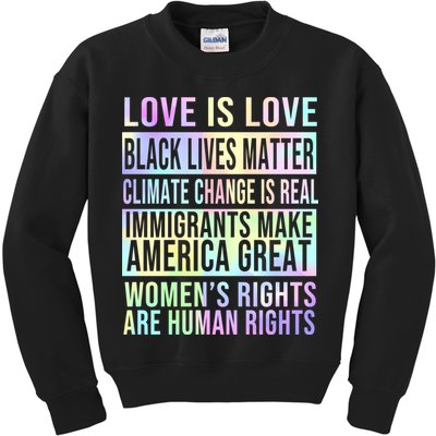 Love Is Love Black Lives Matter Kids Sweatshirt