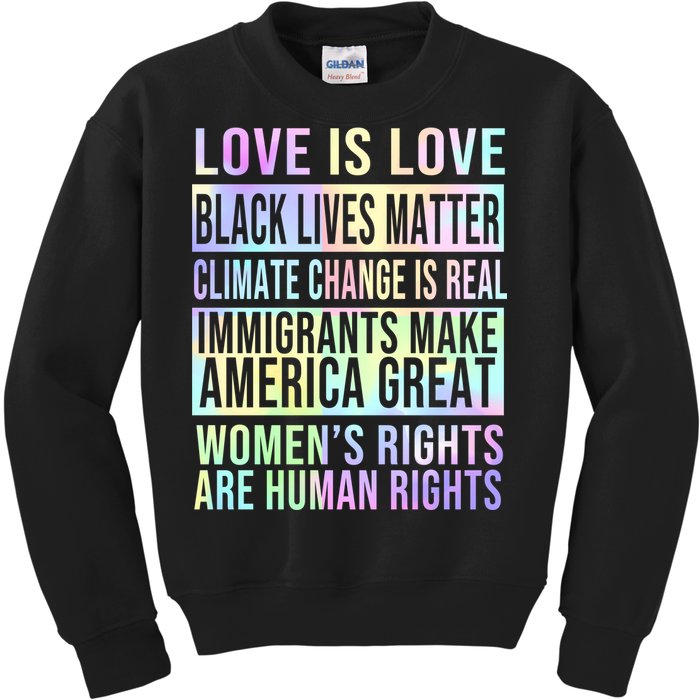 Love Is Love Black Lives Matter Kids Sweatshirt