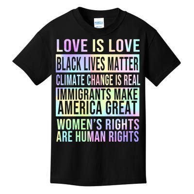 Love Is Love Black Lives Matter Kids T-Shirt