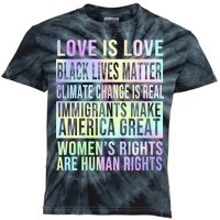 Love Is Love Black Lives Matter Kids Tie-Dye T-Shirt