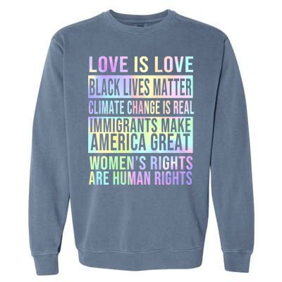 Love Is Love Black Lives Matter Garment-Dyed Sweatshirt