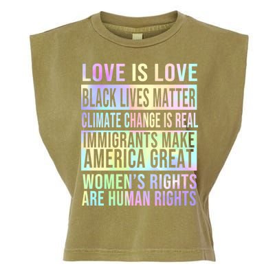 Love Is Love Black Lives Matter Garment-Dyed Women's Muscle Tee