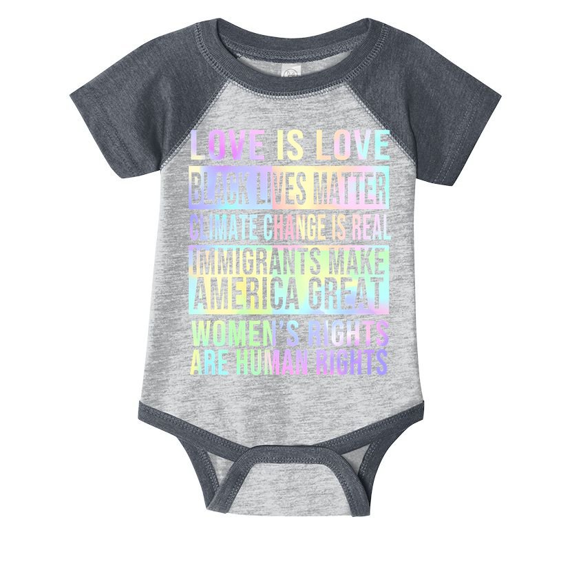 Love Is Love Black Lives Matter Infant Baby Jersey Bodysuit