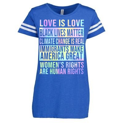 Love Is Love Black Lives Matter Enza Ladies Jersey Football T-Shirt