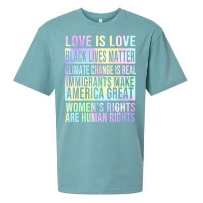 Love Is Love Black Lives Matter Sueded Cloud Jersey T-Shirt