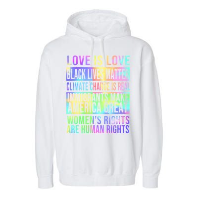 Love Is Love Black Lives Matter Garment-Dyed Fleece Hoodie