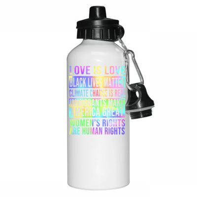 Love Is Love Black Lives Matter Aluminum Water Bottle