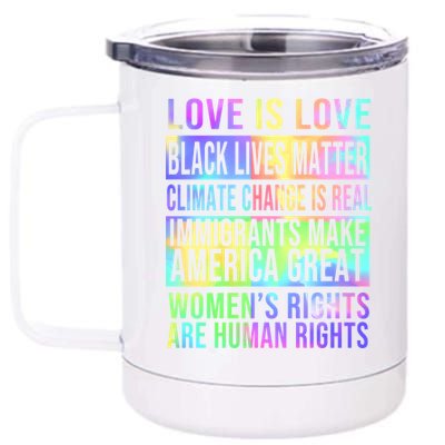 Love Is Love Black Lives Matter 12 oz Stainless Steel Tumbler Cup