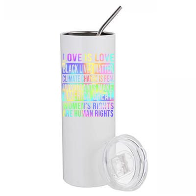 Love Is Love Black Lives Matter Stainless Steel Tumbler