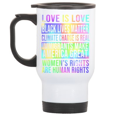 Love Is Love Black Lives Matter Stainless Steel Travel Mug