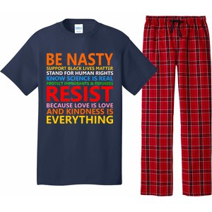 Love Is Love Kindness Is Everything Be Nasty Resist Protest Pajama Set