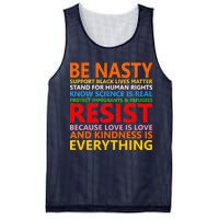 Love Is Love Kindness Is Everything Be Nasty Resist Protest Mesh Reversible Basketball Jersey Tank