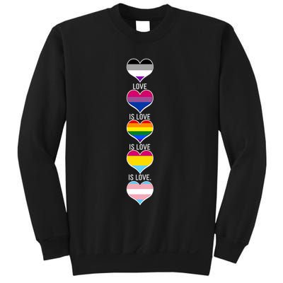 Love is Love LGBTQ Heart Colors Sweatshirt