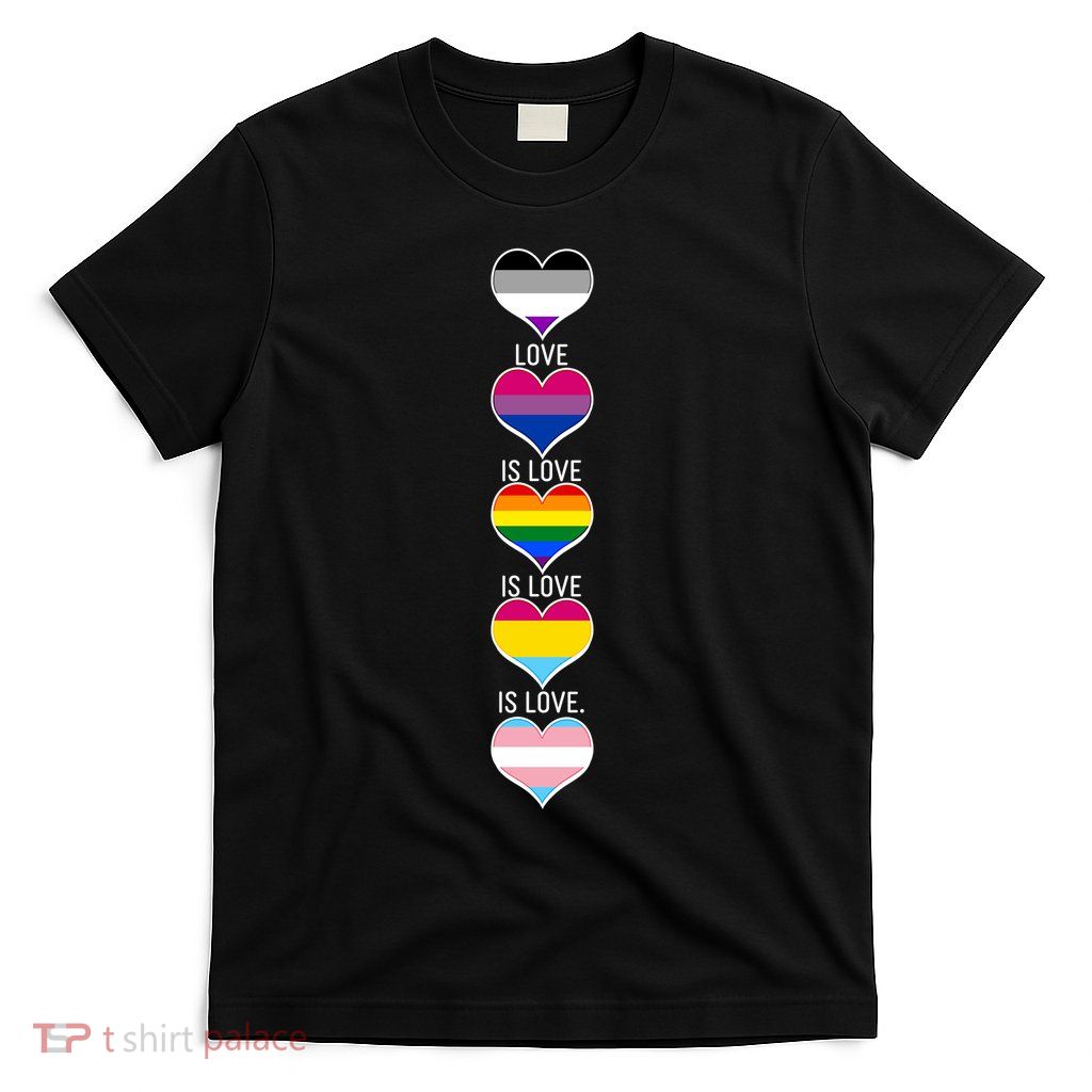 Love is Love LGBTQ Heart Colors T-Shirt