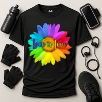 Love Is Love Rainbow Flower Performance Shirt