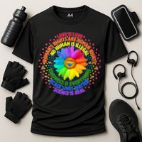 Love Is Love Rainbow Flower Unity Cooling Performance Crew T-Shirt
