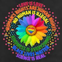 Love Is Love Rainbow Flower Unity Adult Drive Performance Visor