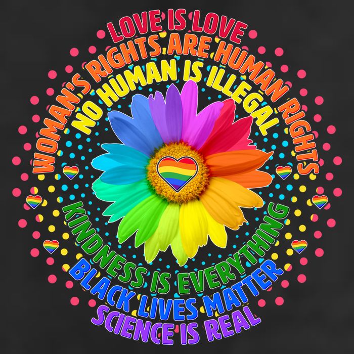 Love Is Love Rainbow Flower Unity Adult Drive Performance Visor