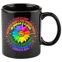 Love Is Love Rainbow Flower Unity 11oz C Handle Ceramic Mug
