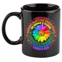Love Is Love Rainbow Flower Unity 11oz C Handle Ceramic Mug