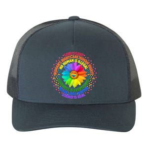 Love Is Love Rainbow Flower Unity Yupoong Adult 5-Panel Trucker Hat