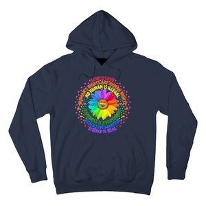 Love Is Love Rainbow Flower Unity Hoodie