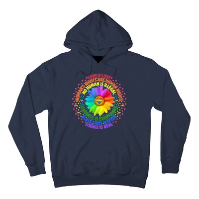 Love Is Love Rainbow Flower Unity Hoodie