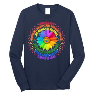 Love Is Love Rainbow Flower Unity Long Sleeve Shirt