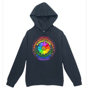 Love Is Love Rainbow Flower Unity Urban Pullover Hoodie