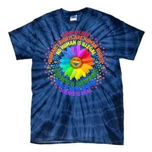 Love Is Love Rainbow Flower Unity Tie-Dye T-Shirt