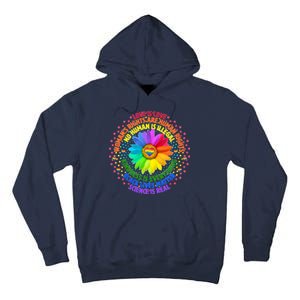 Love Is Love Rainbow Flower Unity Tall Hoodie