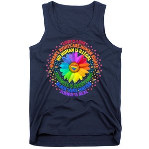 Love Is Love Rainbow Flower Unity Tank Top