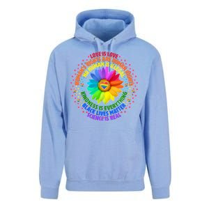 Love Is Love Rainbow Flower Unity Unisex Surf Hoodie