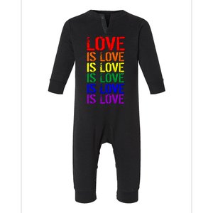 Love Is Love Rainbow Colors Infant Fleece One Piece