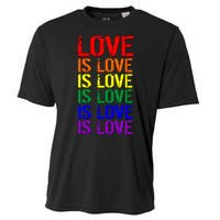 Love Is Love Rainbow Colors Cooling Performance Crew T-Shirt