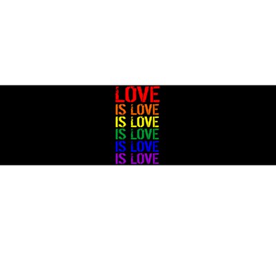 Love Is Love Rainbow Colors Bumper Sticker