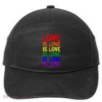 Love Is Love Rainbow Colors 7-Panel Snapback Hat