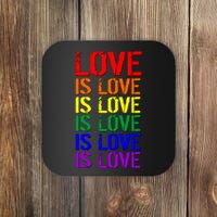 Love Is Love Rainbow Colors Coaster