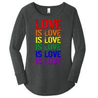 Love Is Love Rainbow Colors Women's Perfect Tri Tunic Long Sleeve Shirt