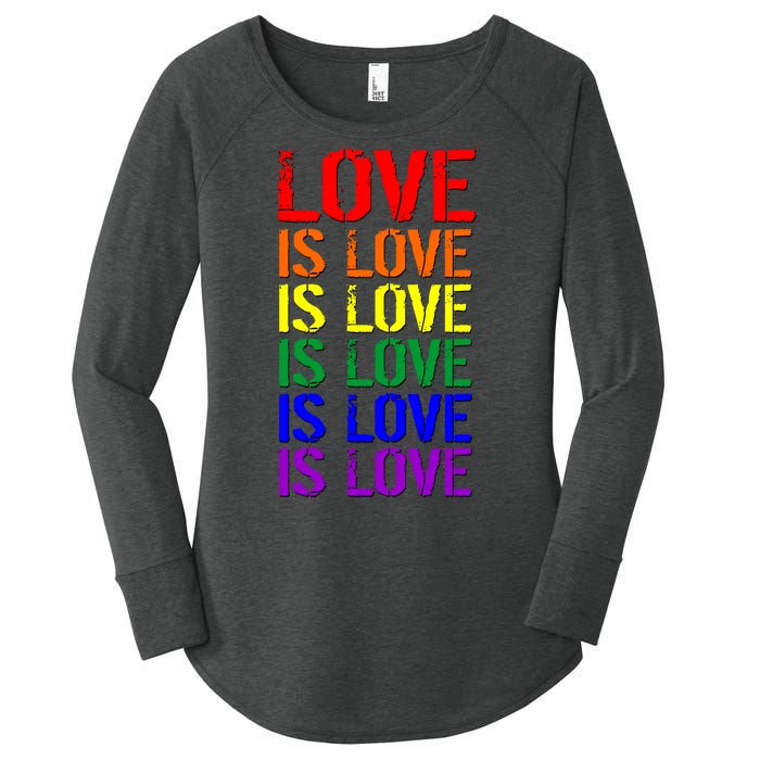 Love Is Love Rainbow Colors Women's Perfect Tri Tunic Long Sleeve Shirt