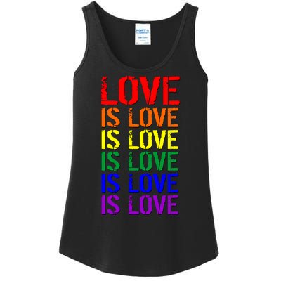 Love Is Love Rainbow Colors Ladies Essential Tank