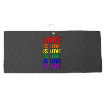 Love Is Love Rainbow Colors Large Microfiber Waffle Golf Towel