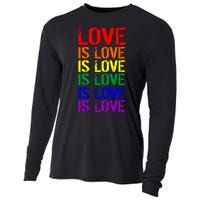 Love Is Love Rainbow Colors Cooling Performance Long Sleeve Crew