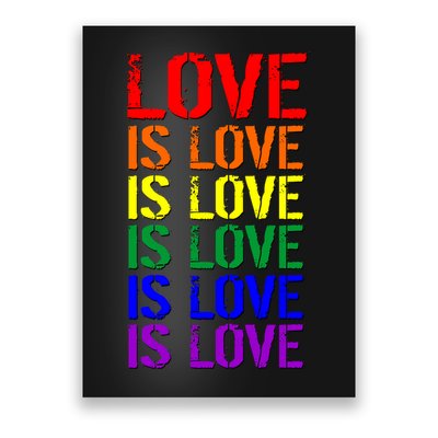 Love Is Love Rainbow Colors Poster