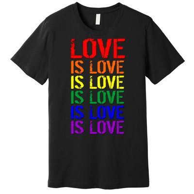 Love Is Love Rainbow Colors Premium T-Shirt