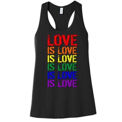 Love Is Love Rainbow Colors Women's Racerback Tank