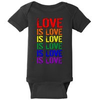 Love Is Love Rainbow Colors Baby Bodysuit