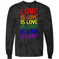 Love Is Love Rainbow Colors Tie-Dye Long Sleeve Shirt