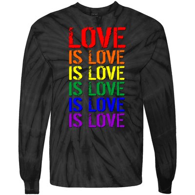 Love Is Love Rainbow Colors Tie-Dye Long Sleeve Shirt